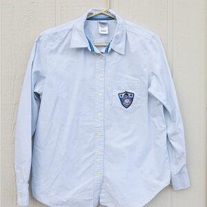 Vintage Disney Light Blue Shirt with Embroidered Eeyore - Winnie the Pooh